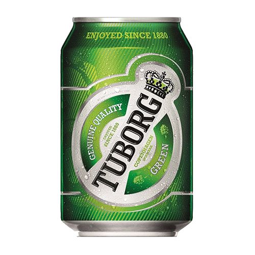 Bia Tuborg 4.9% - Lon 330ml - Bia Đan Mạch Nhập Khẩu TPHCM